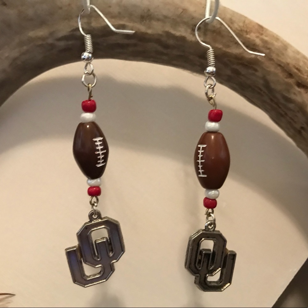 OU football earrings